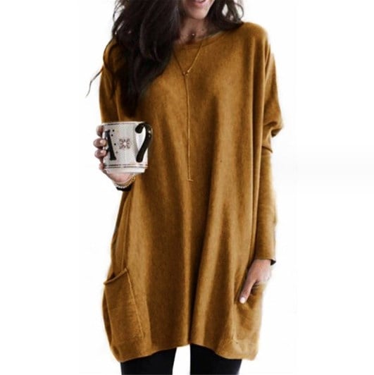 Sabina | Damen Longpullover – Modisch, Weich & Lang