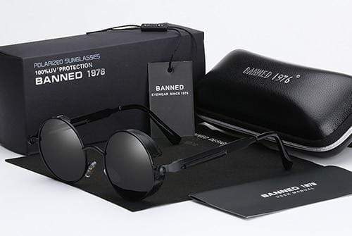 Steampunk Sonnenbrille Argo – Runde Gläser Polarisiert & Metallrahmen Retro