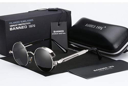 Steampunk Sonnenbrille Argo – Runde Gläser Polarisiert & Metallrahmen Retro