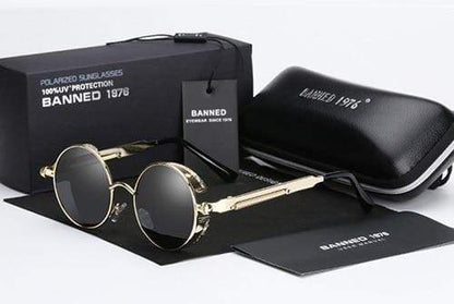 Steampunk Sonnenbrille Argo – Runde Gläser Polarisiert & Metallrahmen Retro