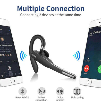 Bluetooth 5.1 Headset – Dual Mic Kabellos & Geräuschunterdrückung