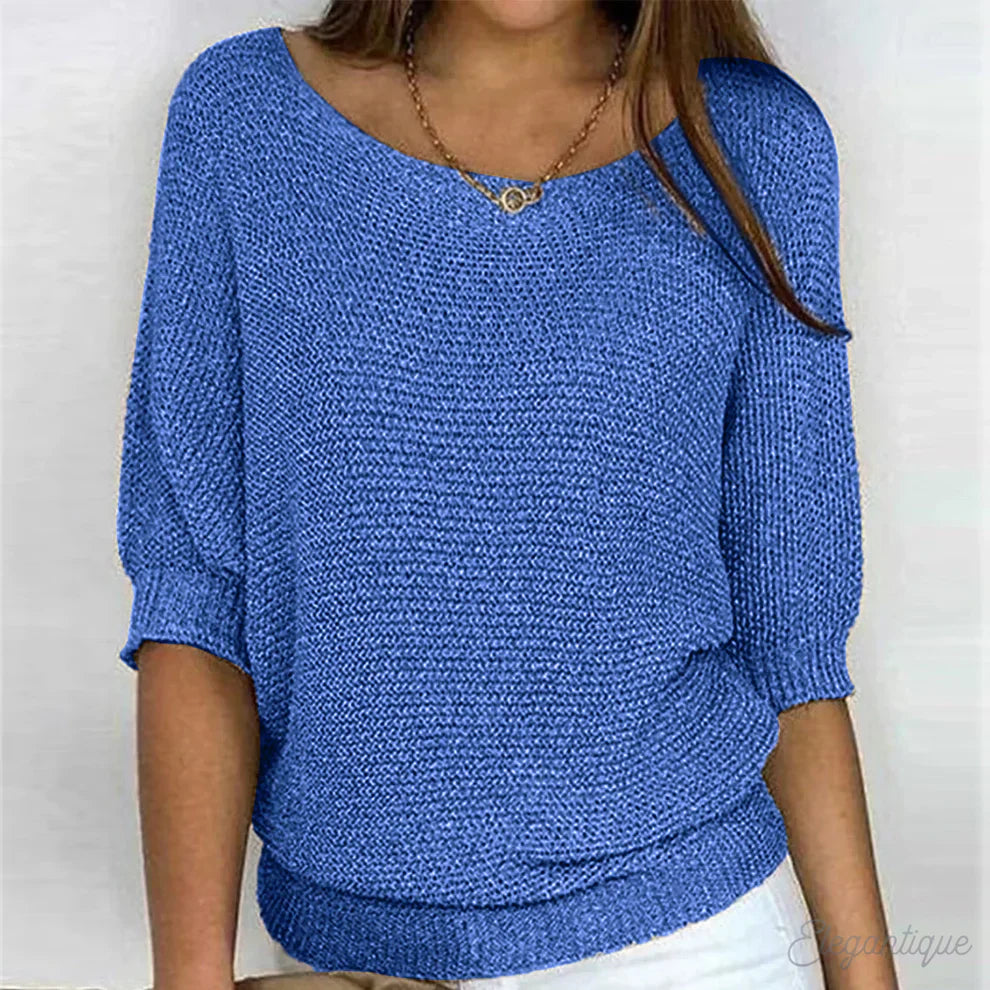 Damen Pullover Elegant – Feinstrick, Weicher Griff & Schlichter Look