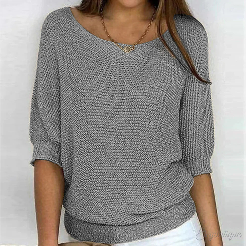 Damen Pullover Elegant – Feinstrick, Weicher Griff & Schlichter Look