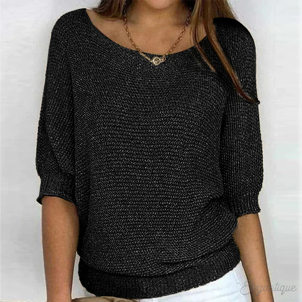 Damen Pullover Elegant – Feinstrick, Weicher Griff & Schlichter Look