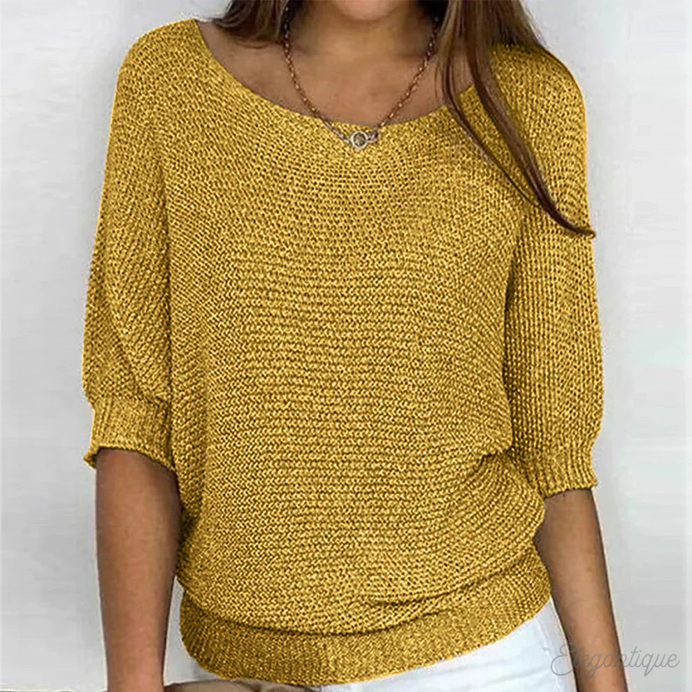 Damen Pullover Elegant – Feinstrick, Weicher Griff & Schlichter Look