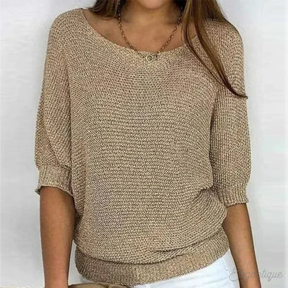 Damen Pullover Elegant – Feinstrick, Weicher Griff & Schlichter Look